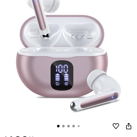 Bluetooth Headphones True Wireless Earbuds 50H Playback  LED Power Display Earph - Picture 2 of 8